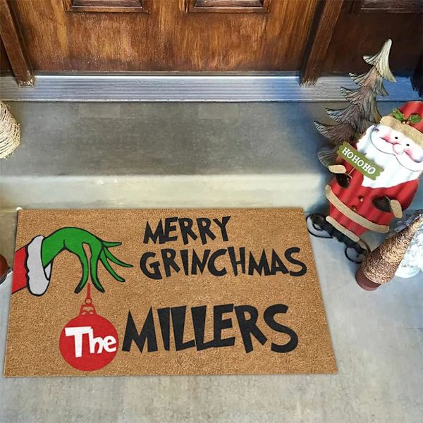 Jouluovimatto Kuinka Grinch varasti joulun söpö piirretty kuvio sisäänkäynnin ovimatot matot kotiin 2 40*60cm