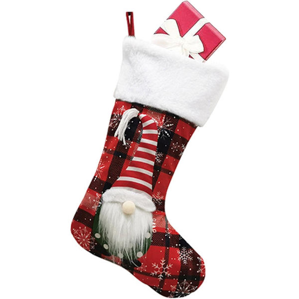 Julstrumpa | Jultomtar utan ansikte Skandinaviska Nisse-Väska red