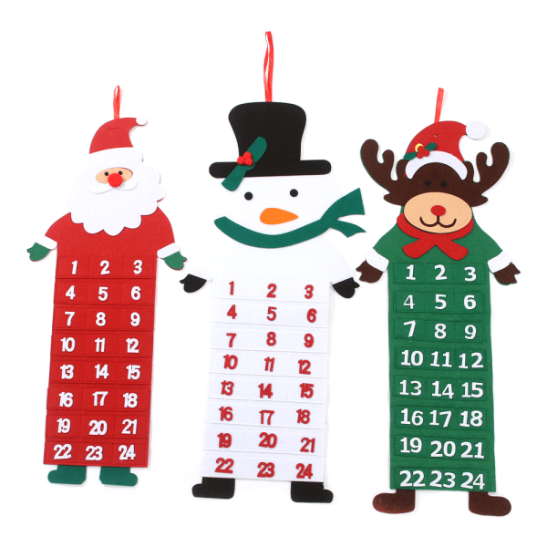 Julnedräkning fickkalender snögubbe gubbe print julemanden