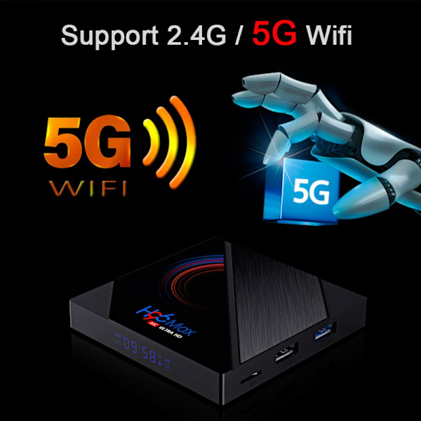 H96 Max Smart TV Box Set Top Box EU STIKK 4GB+32GB 4GB+32GB
