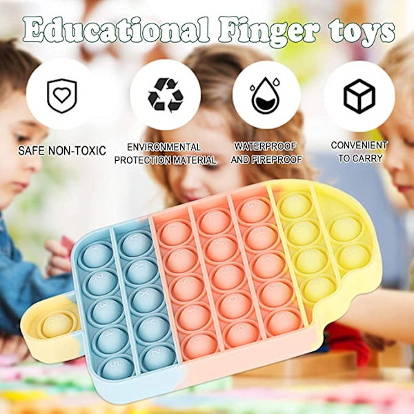 3-pack Pop It fidgetleksaker för barn och vuxna