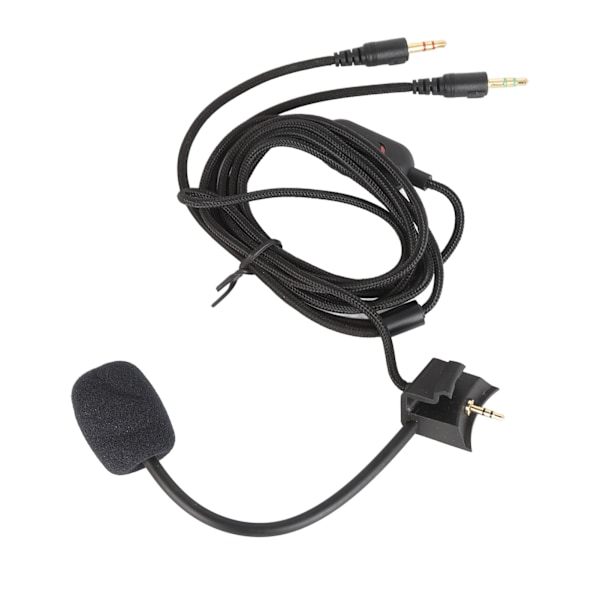 Ersättningskabel för mikrofon, brusreducerande mikrofonkabel med volymjustering och tyst knapp för spelheadset