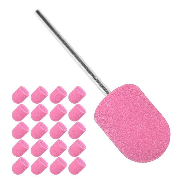 Nagelslipband Borrbit Nagelslipningspoleringsskyddssats Tillbehör (10 x 15 mm) Rosa