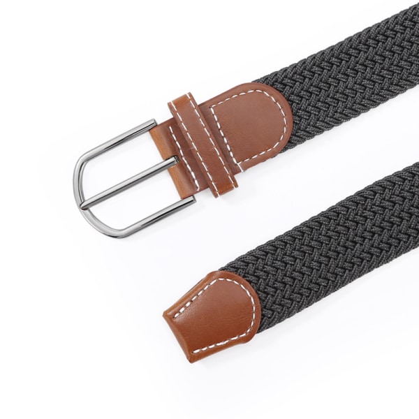 Vävt canvasbälte utan hål, canvas elastiskt bälte för både män och kvinnor Army Green 115cm