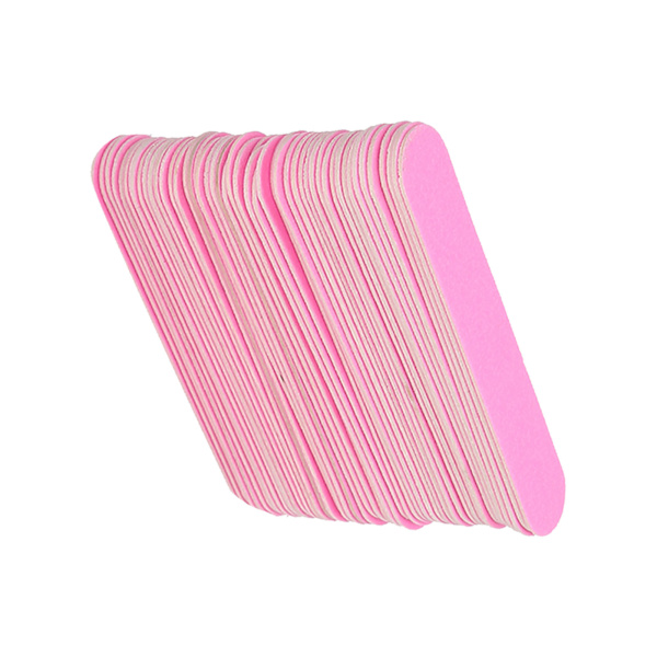 100 st Nagelfilar Dubbelsidiga Nagelbuffert Slipande Polerande Strip Manikyrverktyg Rosa