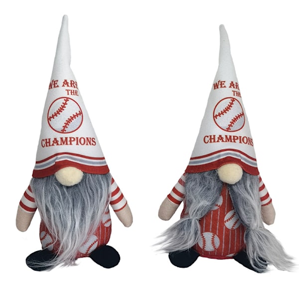 Julebaseball Dukke uten Ansikt Julegave Sportsdverg Dukkedekorasjoner Pynt 1 28*12*8.5cm