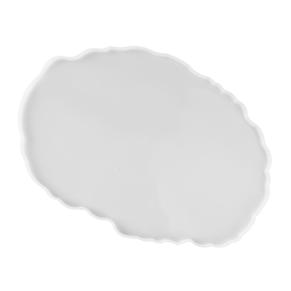 Frugtbakke Silikonform DIY Genanvendelig Nem at Rengøre Frugtplade Silikonform til Håndværk MD3419 Oval Frugtpladeform