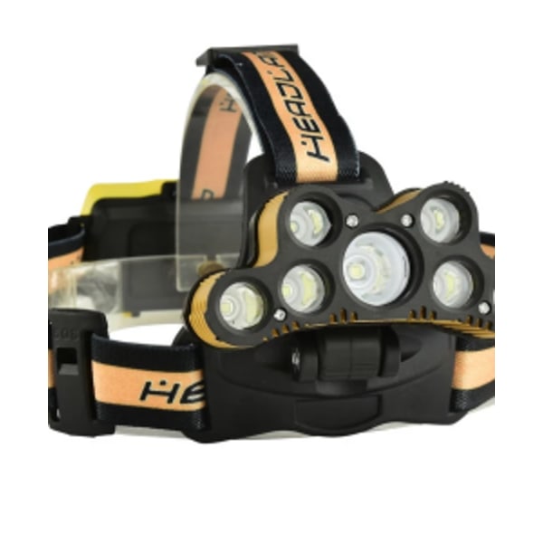 Superstark pannlampa med 7 st CREE XML-T6 2ST Q5 LED - orange