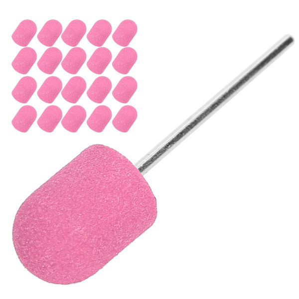 Nagelslipband Borrbit Nagelslipningspoleringsskyddssats Tillbehör (10 x 15 mm) Rosa