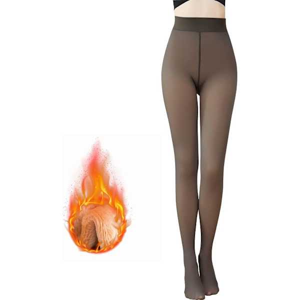 Fleeceforet Pantyhose, Ekstra Tykke Varme Vinter Dobbeltforet Termiske Strømpebukser, Højtaljede Strømpebukser black 200g