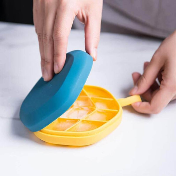 Silikonform för 12 Isbitar, Gul