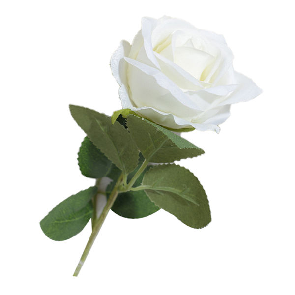 Simulerad Silke Rosor Hem Vardagsrum Simulation Blommor Dekorativa Ornament Artificiella Enskilda Silke Rosor Vita