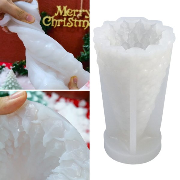 Jule-silikoneform til Santa Claus og juletræ - DIY