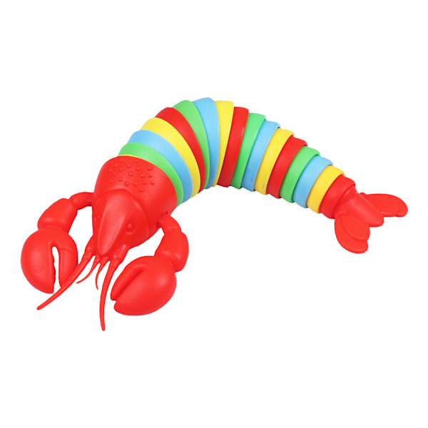 Stor Lysende Hummer Dekompressionslarve Sneglen Puslespil Trykaflastning Fingerspids Eksotisk Interaktivt Legetøj Rainbow-Red (Ordinary 26*9*5)