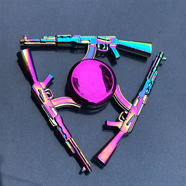 Metallisk Färgglad Legering Fingertopp Gyro Fingerrotation Användbar Verktyg för Tryckreducering Colorful Ak144