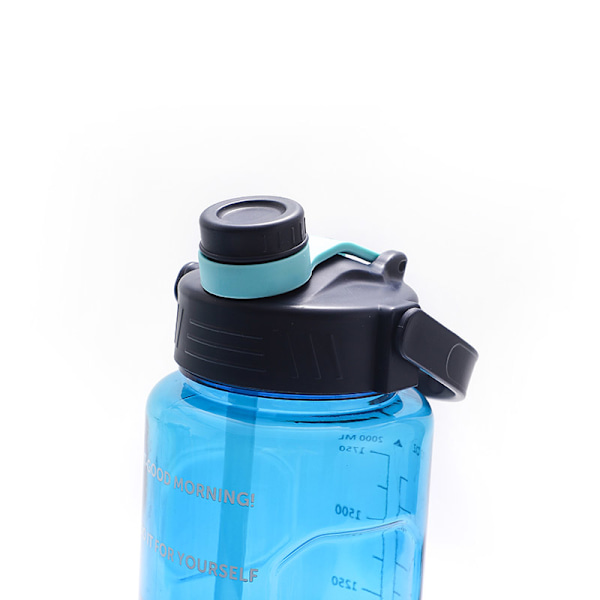 Suuri Vedenpullo Urheilujuomakupilla ja Merkkiä Varten Musta 3000ml
