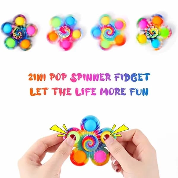 4-pak Pop It Fidget Toys Spinner til barn