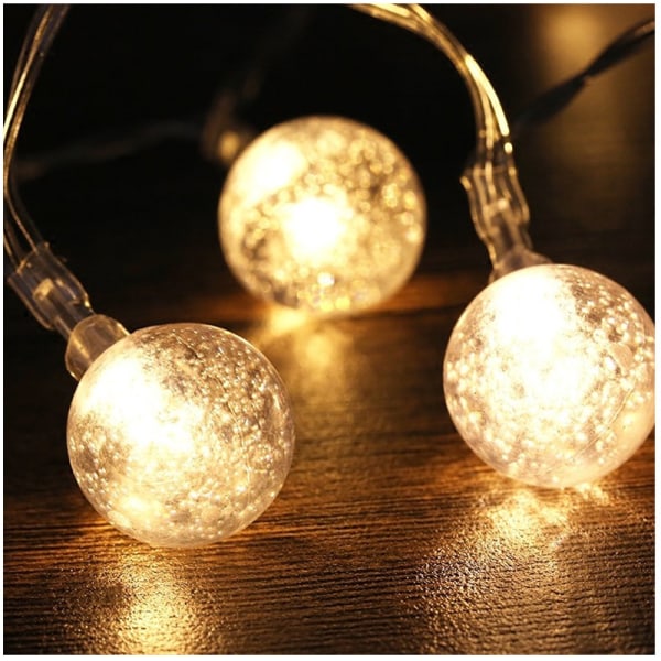 Julebelysning Juletre Fargede Lys Høytidsdekorasjon LED Lyskjede Warm White 6 M 40 led Battery