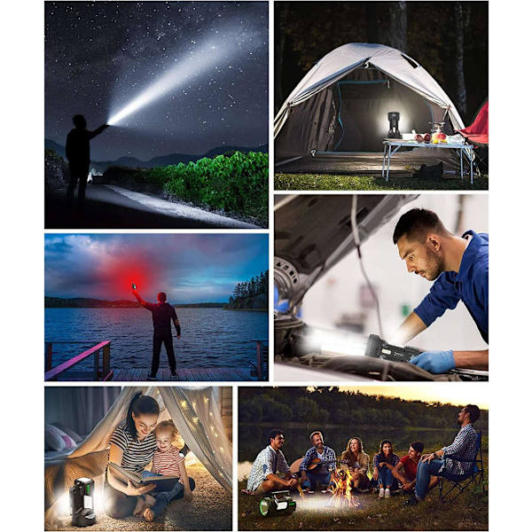 Genopladelig campinglampe 1000 lumen