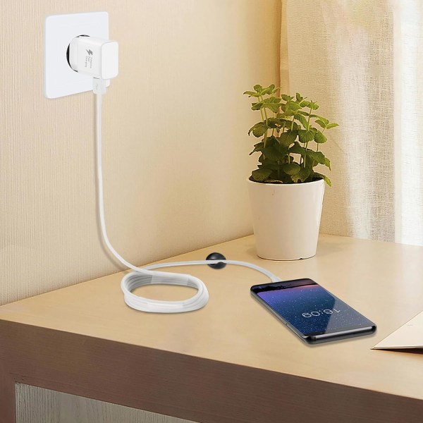 2 stk Hurtiglader, 1,2 m kabel, Kompatibel med Samsung Galaxy S22 S21 S20 S8 S10 S9 Plus Note 7 8 9 10 A53 LG, HTC 2-pack/white