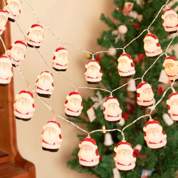 Joulujuhlan tunnelman koristelu Led Santa Claus -valaistusketju Joulun lumiukon valaistus 3M20led-USB