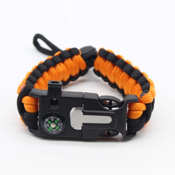 Armband Multifunktionell Justerbar Bälte Utomhus Armband Vildmarksöverlevnad Fem-i-ett Justering Vävd Handrem Forest Camouflage