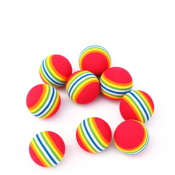 Cat Toy Ball Rainbow Ball Elastisk skumboll