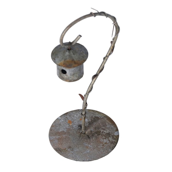 1:12 1:6 Skal Miniatyr Fågelskjul Modell Aluminium Antik Finish Simulering Dukkhus Dekoration