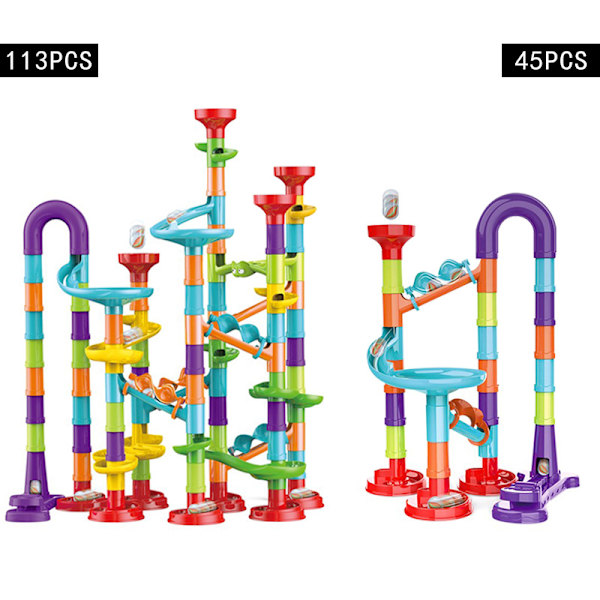 Kuglebane Stor Partikel Glidekugle Byggeklodser Puslespil Samlingsspor Byggeklodser Legetøj 74pcs-B
