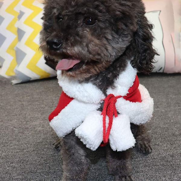 Julekostume til kat og hund - blød kattekappe