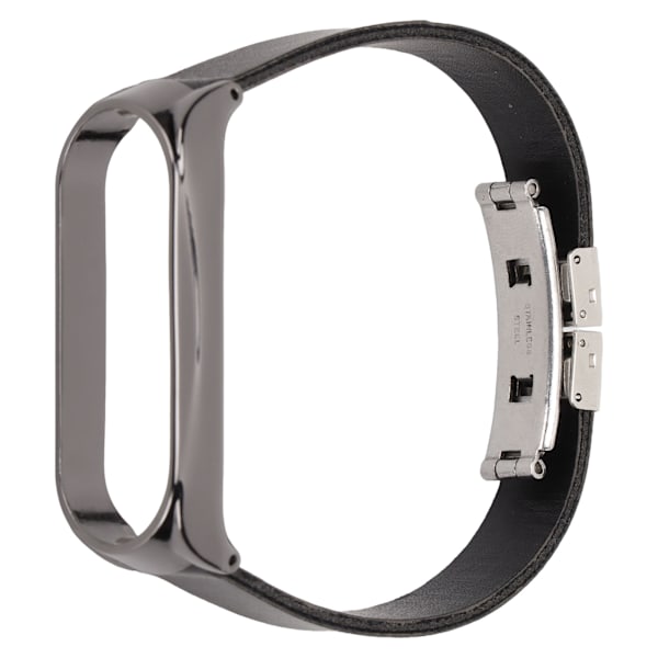 Læderrem Kompatibel med Xiaomi Mi Band 6 Smartwatch Udskiftningsrem Armbånd Håndledsrem Sort Krop Sort Skal