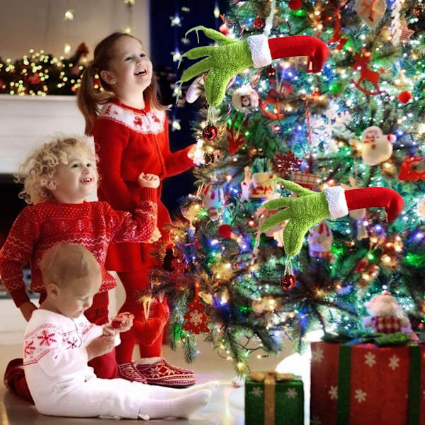 Julgransdekorationer, härlig julgrinch älva arm prydnad