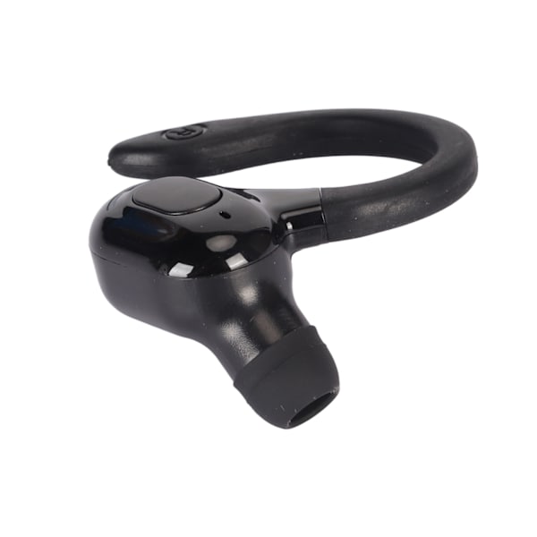 Bluetooth 5.2 Headset HiFi Stereo Lyd HD Opkald Støjreduktion IPX4 Vandtæt Trådløs Bluetooth Øretelefon Enkelt Øre Sort
