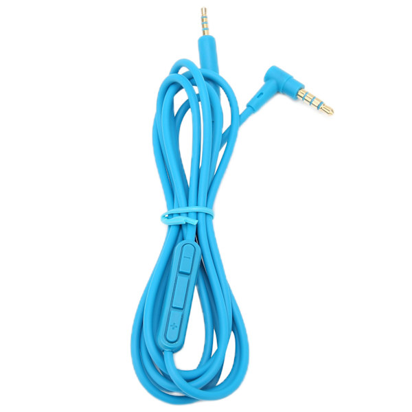 Reserve lydkabel hodetelefonkabel med in line mikrofon volumkontroll for QC25 QC35 hodetelefonerBlå