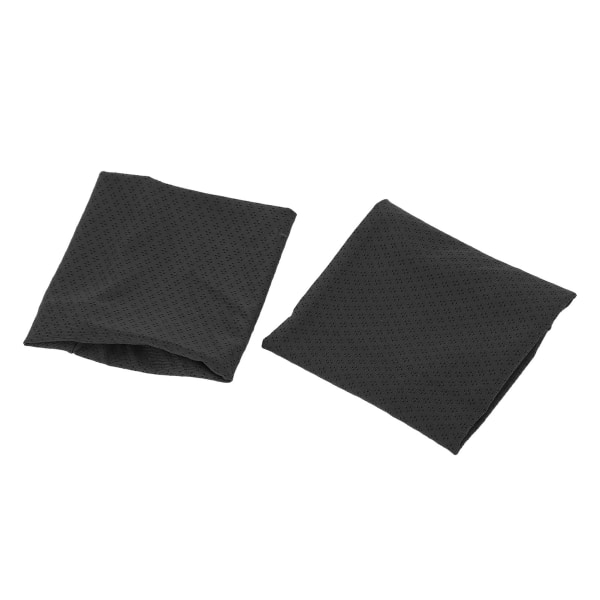 2 stk Kølende Armbånd Is Silke Hudvenlig Elastisk Unisex Åndbar Svedabsorberende Armbånd til Atletisk Træning Sort