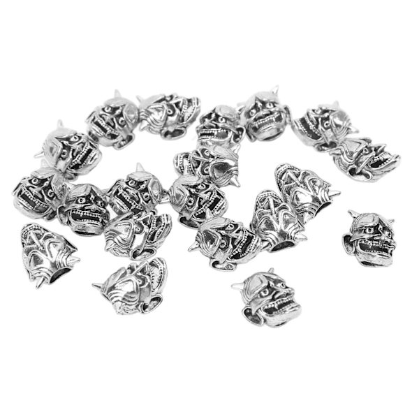 20 st Viking skäggpärlor kit antika nordiska vikingar runor hår rör pirat skalle dreadlock DIY smycken hår dekoration