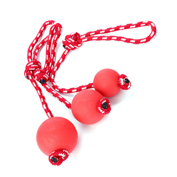 Hundboll Rep Leksak Interaktiv Bittbeständig Säker Hund Gummiball med Rep för Utomhusträning 6cm / 2.4in