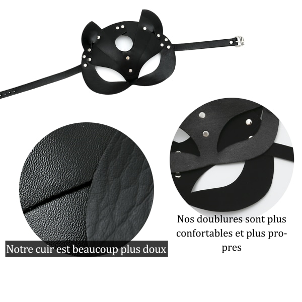 Ögonmask i rävläder Rosa