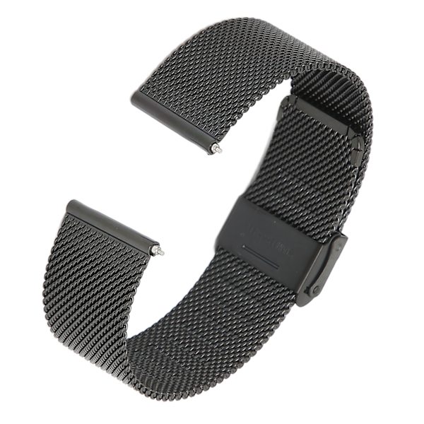 22 mm:n ruostumattomasta teräksestä valmistetut kellohihnat, mesh-kudotut kellohihnat, pikalukituskellohihnat, universaali solki Amazfit GTR 3:lle (musta)