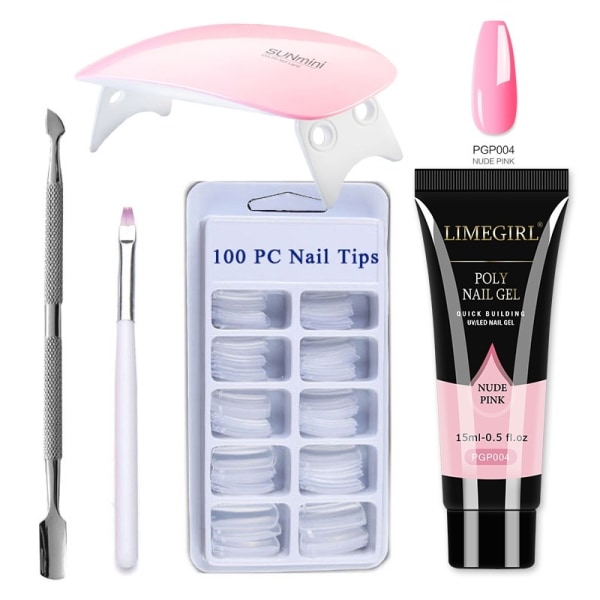 Polygel Starter Kit Manicure Neglegel Sæt Neglesæt