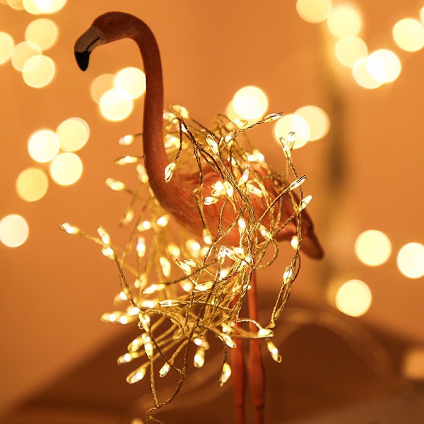 Jouluakkulahjapaketti Luova Riippuva Puu Koristevalot Led Värillinen Lamppu Kuparilanka Color USB-9M300led