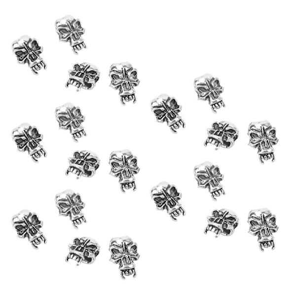 20PCS Skäggpärlor Bekväma Kanter Slät Innerdiameter Hår Smycken Skäggpärlor Tillbehör för Kvinnor Män