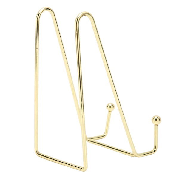 Neglekunst Display Board Stativ Robust Elegant Metall Multifunksjon Bilde Ramme Holder Stativ Gull