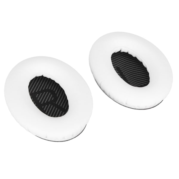 Ersättningsöronskydd Mjuka Proteinläder Minnesskum Hörlurskuddar för QC35 35ii QC25 QC15 QC2 AE2i AE2W Vit