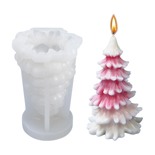 Jule-silikoneform til Santa Claus og juletræ - DIY