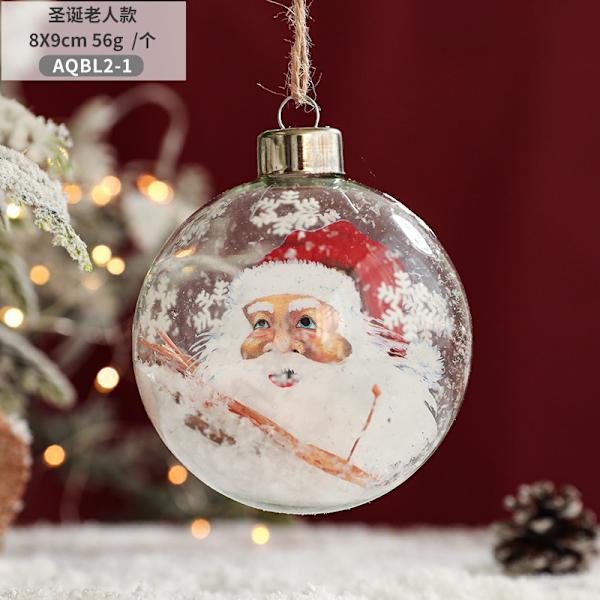 Juldekoration Transparent Glaskula Diamantkula Julkula Vit 8cm B