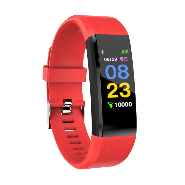 115plus smart armband pulsmätare smart watch red