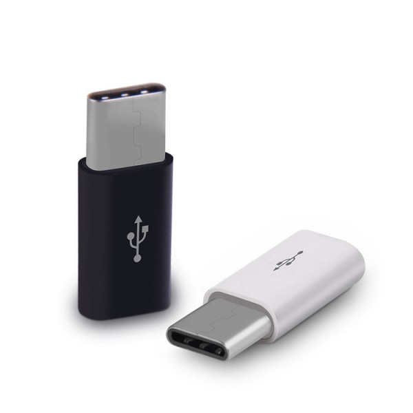 2-pack Micro USB till USB C-adapter svart