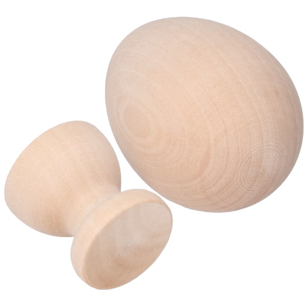 Umalt trepåskeegg - Kunstig egg med eggkoppholder for DIY-dekorering, håndverksegg, ellipse