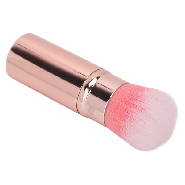 Udtrækkelig makeupbørste Rejse Bærbart blødt hår Løst pulverbørste Kosmetisk værktøj til makeupartist Pink